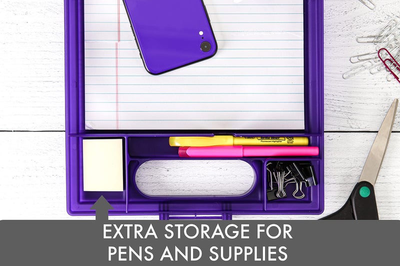 Dexas Clipcase Storage Clipboard with Handle, Purple - Image 4
